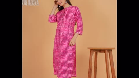 Leheriya Kurti for Women - Tinge