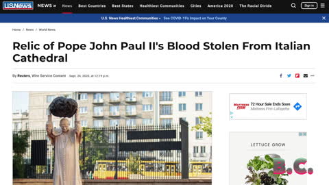 Relic of Pope John Paul II's Blood Stolen From Italian Cathedral