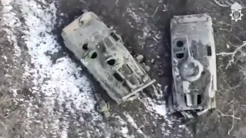 Ukrainian drone unsuccessful attack on RAF BMPa