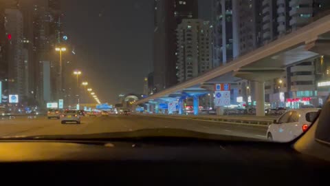 Shakh zahid Rod Dubai night view