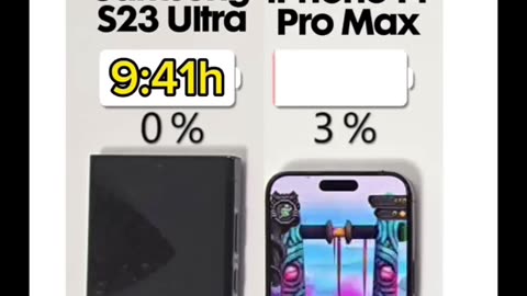 iPhone 14 pro VS Samsung S23 ultra battery consumption check😱😱