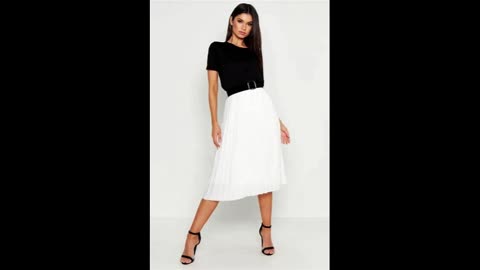 Pleated midi skirts for women - For beautiful women