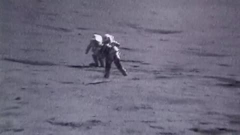 Astronauts falling on the Moon