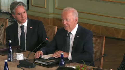Why is Antony Blinken looking at Biden like that?