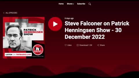 Steve Falconer vs Patrick Henningsen TNT Radio Live