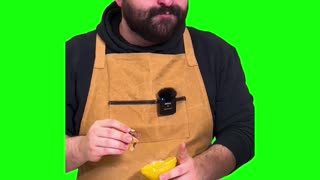 Gagging on Fizzy Mustard | Green Screen