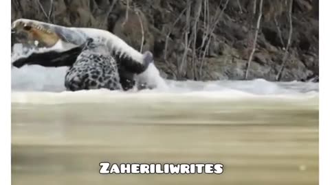 crocodile attack leopard , best video ,