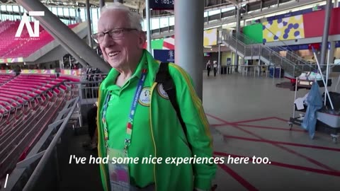 89 Year Old Volunteer Guides Fans at Euro 2024 | Amaravati Today