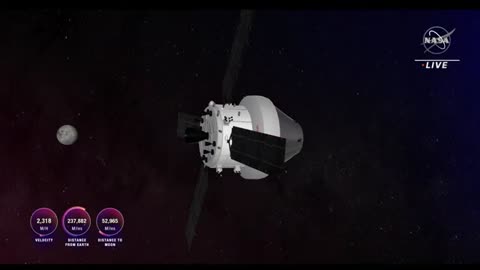 Description NASA’s Artemis I Mission Begins Departure from Lunar Orbit