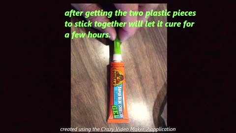 DIY: Gorilla Super Glue on plastic repairs.