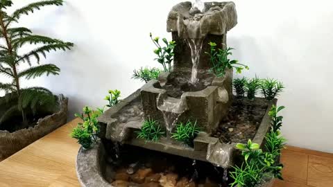 Amazingly beautiful very beautiful waterfall fountain water fountain