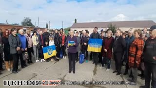 Residents of the occupied Snigurivka held a rally against the pseudo-referendum