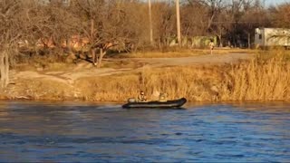 LIVE. Eagle Pass Texas. EXCLUSIVE ACCESS. National Guard BOAT RAMP.