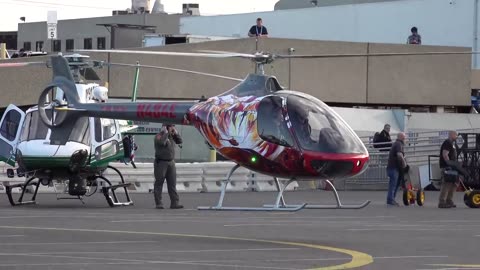 Helicopters Departure at HAI Heli-Expo 2024 Anaheim Cali