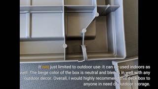 See Feedback: Suncast 22-Gallon Small Deck Box - Lightweight Resin Indoor/Outdoor Storage Conta...