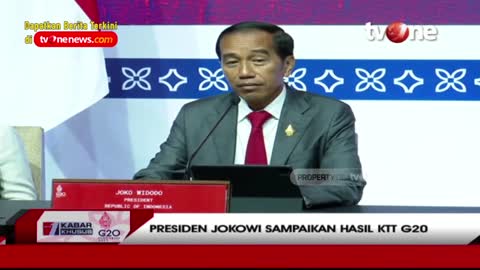 Jokowi conveyed the results of the Bali G20 Summit forum