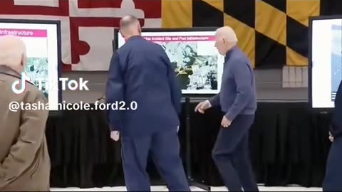 A Confused Biden In His Baltimore Visit Has To Be Guided Into Place Despite Giant Xs Taped To The Ground