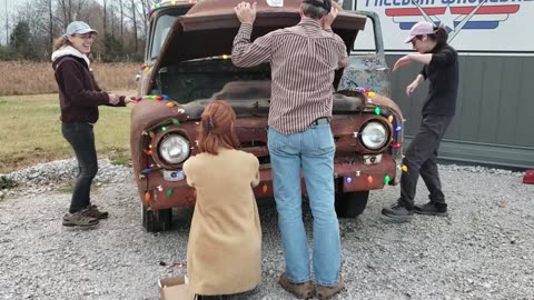 No TREE?! No Problem! | Decorating our 1956 Ford F100 for #christmas2023