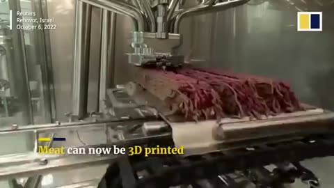L’azienda israeliana mostra la stampante 3D che produce bistecche di carne finte.