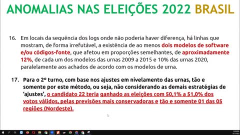 ANOMALIAS NAS ELEIÇÕES DE 2022 | PARTE 2