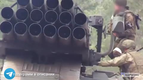 The work of the artillery battalion of MLRS "Uragan" in the Kharkov direction.