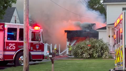 Garage Fire On Main Street In Kingston On May 22, 2024