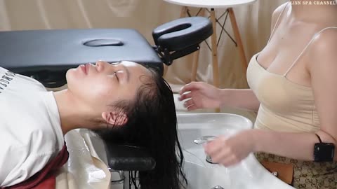 [ASMR] Massage with aroma oil and melt on the body ☆ Nourishing shampoo