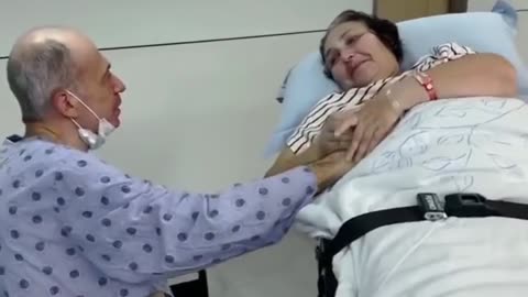 Emotional reunion: husband and wife that were seriously injured in the terrorist