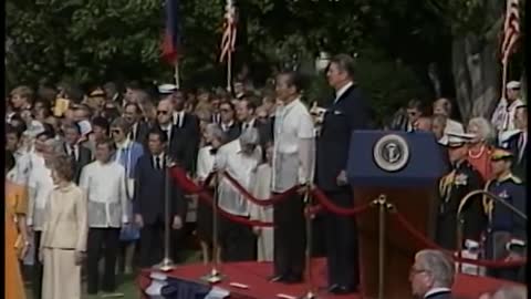 State Visit Philippines, Arrival Ceremony for President Marcos on September 16, 1982