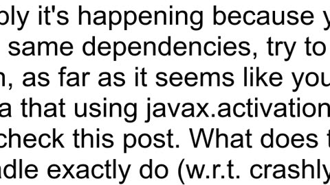 Duplicate Classes javaxactivation when Building Project with Gradle