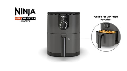 Ninja AF080 Mini Air Fryer, 2 Quarts Capacity, Compact, Nonstick