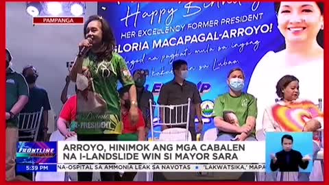 Arroyo, hinimok ang mga Cabalenna i-landslide win si Sara Duterte