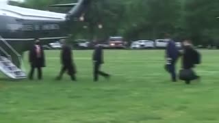 President Biden Boarding Marine Headed to Camp David