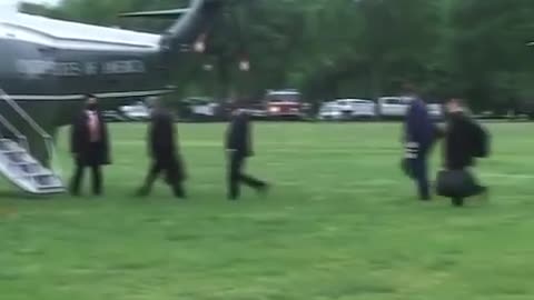 President Biden Boarding Marine Headed to Camp David