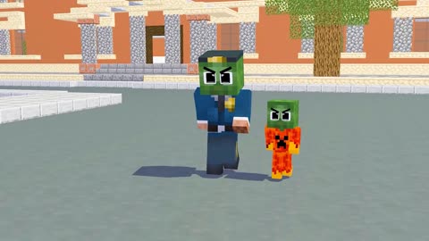 Monster school ICE Herobrine Demon and Fire Baby Zombie - Sad Story - Minecraft Animation