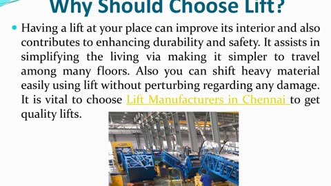 Why Choose Lift Manufacturers in Chennai