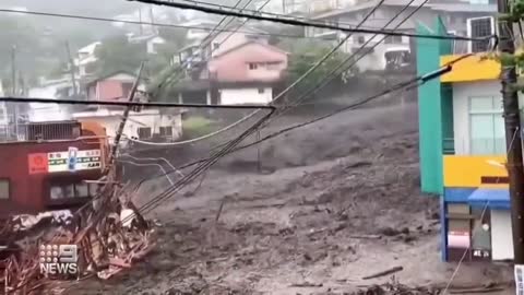 Residents missing after landslide in Japan | 9 News Australia