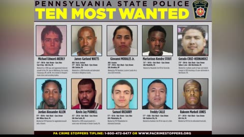 Pennsylvania State Police name 10 most wanted