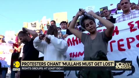 DEFIANT Iranian protesters knocking turbans off Islamic clerics in the streets
