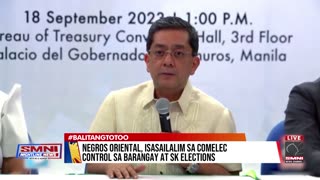 Barangay at SK elections sa Negros Oriental, tuloy sa October 30 —Comelec