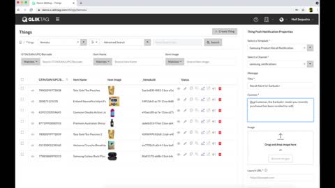 Product Notifications for Item Recall - Powered by the Qliktag Platform