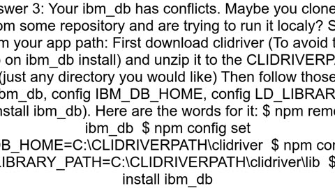 Getting error while connection to Ibm_db2 from a Node js platform