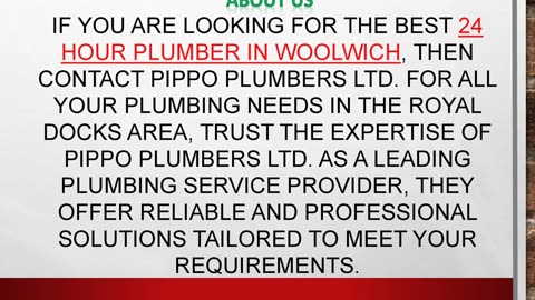 Best 24 hour plumber in Woolwich
