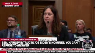 Hawley Has A Stern Message For Biden Nominee