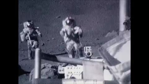 Astronauts falling on the Moon, NASA Apollo Mission Landed on the Lunar Surface