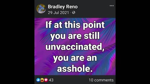 Retarded imbecile who called you an "asshole" for being unvaccinated stupidly dies from the vaccine.