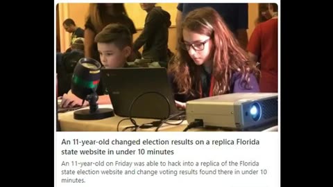 Florida: 11 year old boy hacks a 'voting' machine in under 10 minutes! 🤡