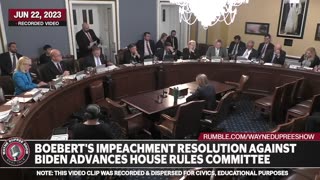 Boebert Pushes for Impeachment Hearing on President Biden in House Rules Cmte