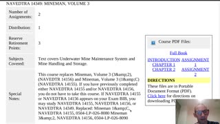 Summary of NAVEDTRA 14349 - Mineman (MN), Volume 3