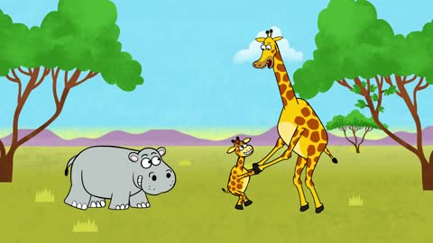 Baby Giraffe Song - animal dance song for kids | Hooray Kids Songs & Nursery Rhymes - funny kid song